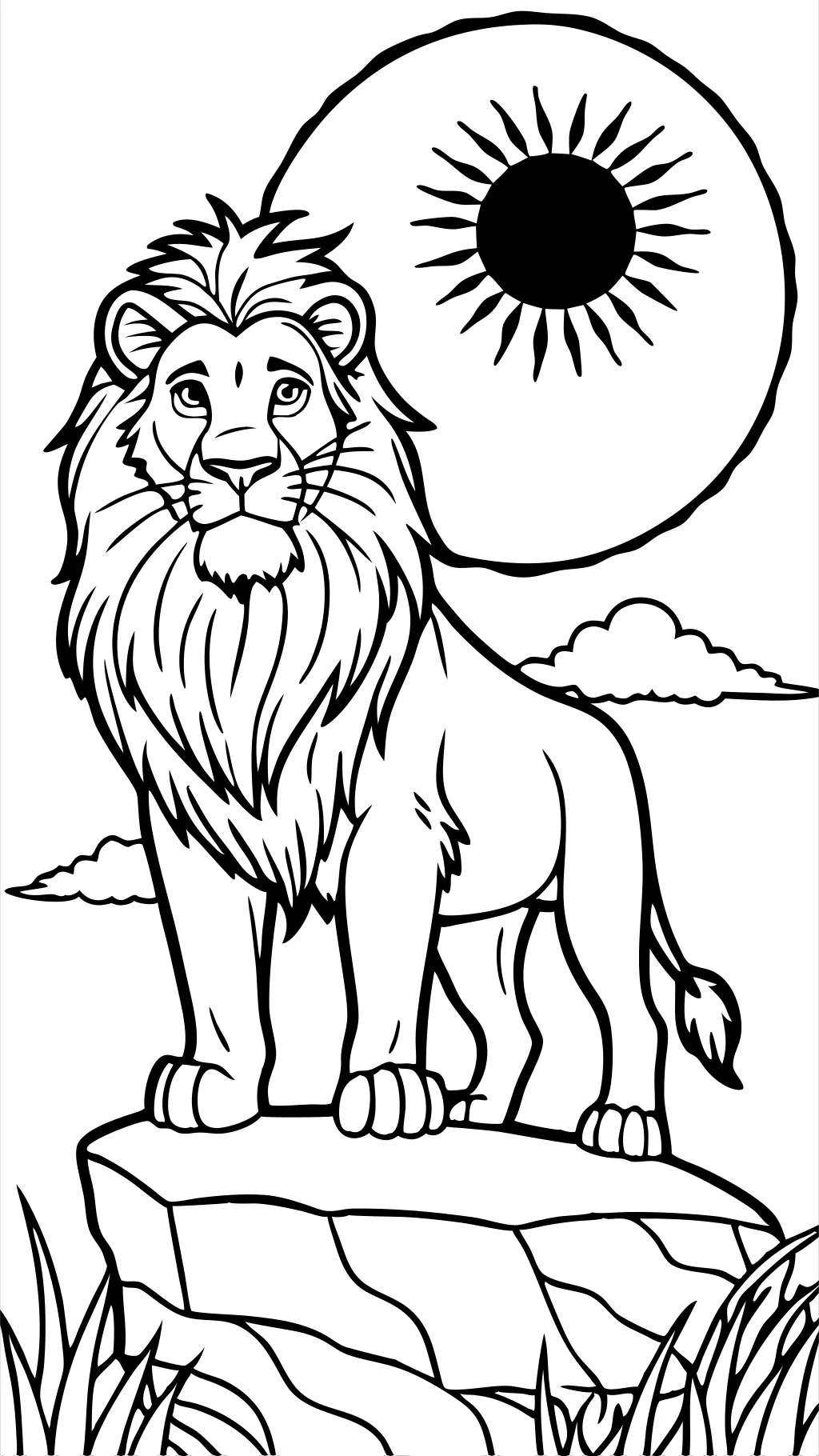 coloriage de lion king mufasa